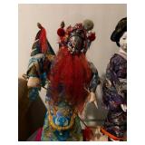 Peking Opera Mask Doll & Geisha Doll - Traditional Asian Figurines