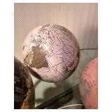 World Globes Set of 3 - Map Design Decorative Globe Ornaments