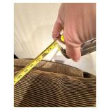 Curved Brown Corduroy Sectional Sofa - U-Shape Living Room Couch with Cushions