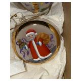 Glass Christmas Ornaments - Santa & Tree Festive Scenes
