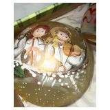 Glass Christmas Ornaments - Santa & Tree Festive Scenes