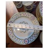 HAVILAND Limoges Floral Dinnerware Set - 8 Place Settings With Teapot, Sugar Bowl, and Serving Plates