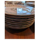 HAVILAND Limoges Floral Dinnerware Set - 8 Place Settings With Teapot, Sugar Bowl, and Serving Plates