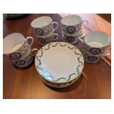 HAVILAND Limoges Floral Dinnerware Set - 8 Place Settings With Teapot, Sugar Bowl, and Serving Plates