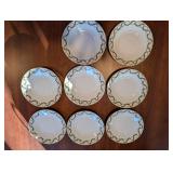 HAVILAND Limoges Floral Dinnerware Set - 8 Place Settings With Teapot, Sugar Bowl, and Serving Plates