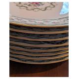 HAVILAND Limoges Floral Dinnerware Set - 8 Place Settings With Teapot, Sugar Bowl, and Serving Plates