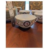 HAVILAND Limoges Floral Dinnerware Set - 8 Place Settings With Teapot, Sugar Bowl, and Serving Plates