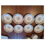 HAVILAND Limoges Floral Dinnerware Set - 8 Place Settings With Teapot, Sugar Bowl, and Serving Plates