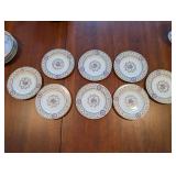 HAVILAND Limoges Floral Dinnerware Set - 8 Place Settings With Teapot, Sugar Bowl, and Serving Plates