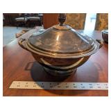 Christofle Silver Plate Tureen Set - 2 Lidded Tureens, Butter Dish, Sunburst Dishes