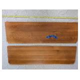 Vintage Oak 4-Door Glass-Front Display Cabinet / China Hutch