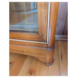 Vintage Oak 4-Door Glass-Front Display Cabinet / China Hutch