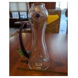 Kosta Boda Glass Pitcher Carafe - Purple Handle & Yellow Spout
