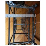 Wrought Iron Wine Bottle Rack - Freestanding with Circular Ring Design