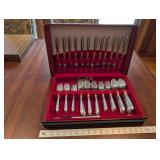 1847 Rogers Bros. - Silver Plate Flatware Set in Red Velvet Display Box