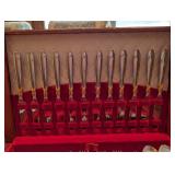 1847 Rogers Bros. - Silver Plate Flatware Set in Red Velvet Display Box