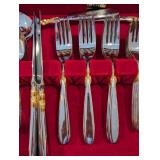 1847 Rogers Bros. - Silver Plate Flatware Set in Red Velvet Display Box