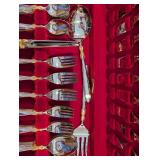 1847 Rogers Bros. - Silver Plate Flatware Set in Red Velvet Display Box