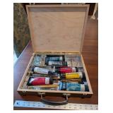 Liquitex Basics Acrylic Color Set in Wooden Case with Brushes