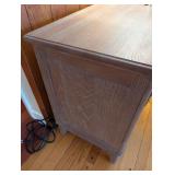 Crescent Furniture 3-Drawer Nightstand Gray Wash Wood Bedroom Table with USB outlet