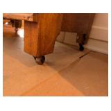 Vintage Oak Sideboard Buffet with Carved Crest & Brass Hardware