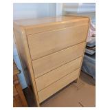 Little Folks Furniture 4-Drawer Dresser - Natural Wood Finish