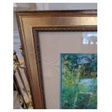 Joseph Bayol Framed Garden Print - Yellow Daisies in Bloom, Gold Frame