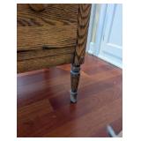 Oak 3-Drawer Dresser with Turned Legs - Vintage Bedroom Chest of Drawers