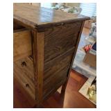 Oak 3-Drawer Dresser with Turned Legs - Vintage Bedroom Chest of Drawers