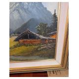 A. Dembeck Alpine Landscape Wetterstein Bei Garmisch 1977 Framed Oil on Canvas