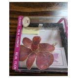 La Belle Collection Green Gem Flower Brooch & Pink Real Flower Pendant