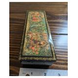 Palekh Lacquer Box - Russian Fairy Tale Scene, Long Rectangular, 1993