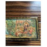 Palekh Lacquer Box - Russian Fairy Tale Scene, Long Rectangular, 1993