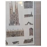 Gaudí Architecture Print - Framed Barcelona Landmarks Collage