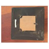 Hand-Carved Wood Wall Art Set - Crescent Moon Figure Reading, Harbor Scene Panel, Framed City Photo