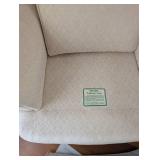 Ethan Allen Traditional Classics Armchairs & Ottoman - Cream Damask Upholstery Set