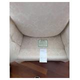Ethan Allen Traditional Classics Armchairs & Ottoman - Cream Damask Upholstery Set
