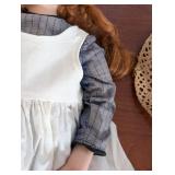 Doll With White Pinafore Dress And Two Straw Hats