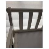 Nursery Changing Table - White Wood with Guard Rails, 3 Shelves