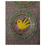 Kosta Boda Duck Plates - Round Glass Plates (Lot of 9)