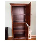 Antique-Style Wooden Cabinet - 4 Panel Doors with Decorative Embossed Inserts