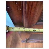 Antique-Style Wooden Cabinet - 4 Panel Doors with Decorative Embossed Inserts