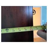 Antique-Style Wooden Cabinet - 4 Panel Doors with Decorative Embossed Inserts