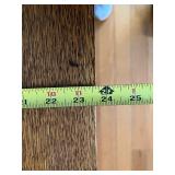 Vintage Oak End Table with Two-Tier Shelf and Turned Rope-Style Legs