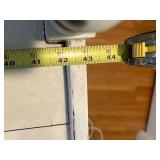 Vintage White Painted Wood Etagere with 2 Distressed Green Drawers