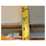 Vintage White Painted Wood Etagere with 2 Distressed Green Drawers