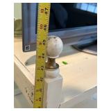 Vintage White Painted Wood Etagere with 2 Distressed Green Drawers