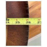 Sunburst Inlay Round Wood Accent Table with Drawer - 30in Diameter