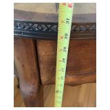 Sunburst Inlay Round Wood Accent Table with Drawer - 30in Diameter