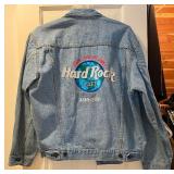 Hard Rock Cafe Denim Jacket - London Graphic - 100% Cotton - Size S -Adult
